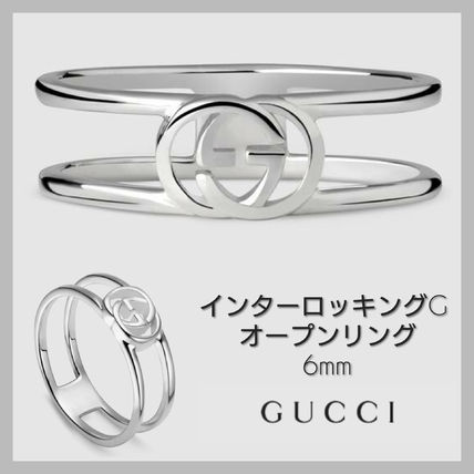 GUCCI Interlocking G Thin Open Band 298036 J8400 8106 