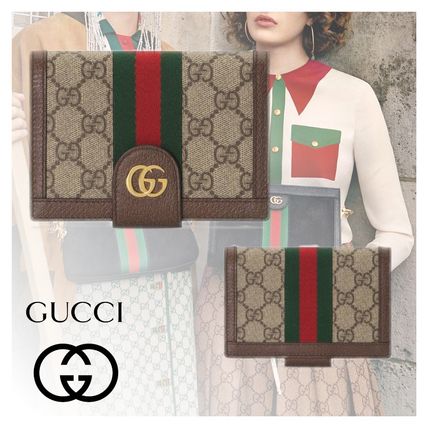 GUCCI Ophidia Folding Wallet Card Holders 