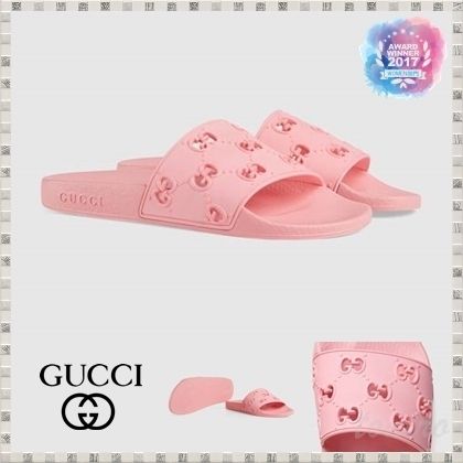 GUCCI 2019 SS WomenS Rubber Gg Slide Sandal 573922JDR005846 