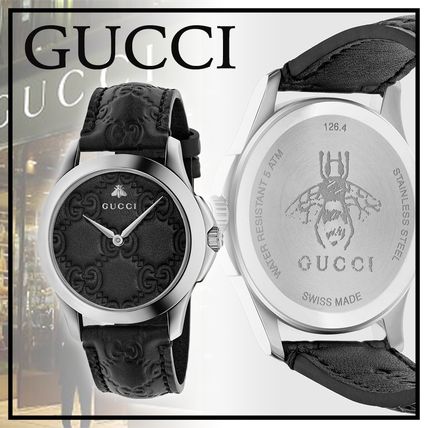 GUCCI Leather Analog Watches 483686 IAMA0 8489 