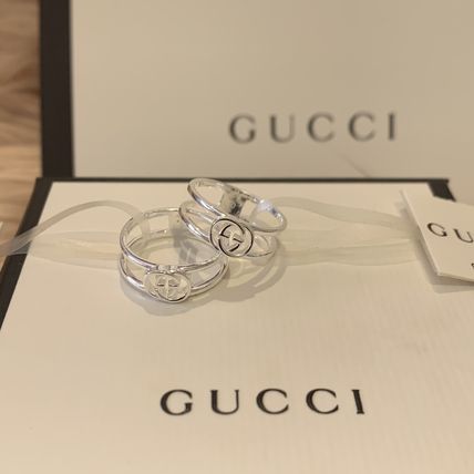 GUCCI Unisex Party Style Silver Formal Style Rings 