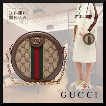 GUCCI Ophidia Casual Style Canvas Leather Party Style Elegant Style 