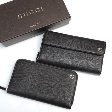 GUCCI Plain Leather Long Wallet Long Wallets 449397 