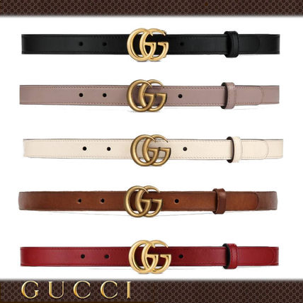 GUCCI Leather Logo Belts
