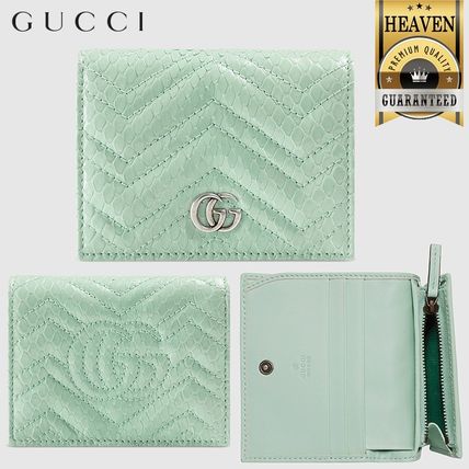 GUCCI GG Marmont 2020 SS Gg Marmont Python Card Case Wallet