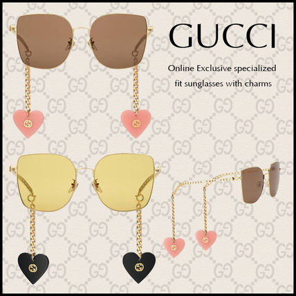 GUCCI 2020 SS Online Exclusive Specialized Fit Sunglasses With Charms