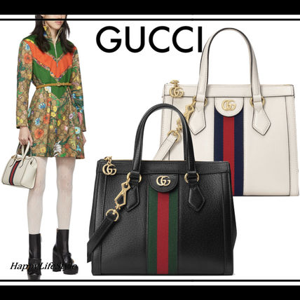 GUCCI Ophidia 2020 SS Stripes Casual Style Blended Fabrics 2WAY Plain Leather 