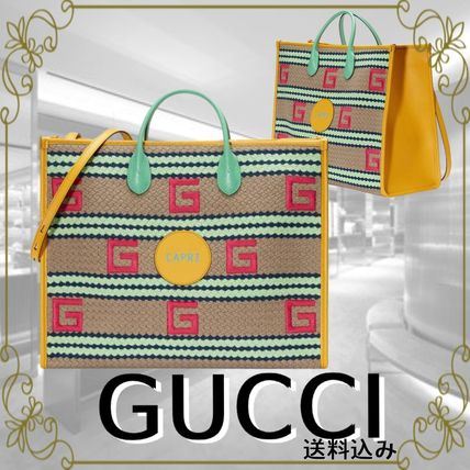 GUCCI 2020 SS Capri Striped Tote Bag 630380 2BMGG 9688 