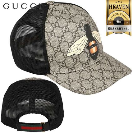 GUCCI 2020 SS Bee Print Gg Supreme Baseball Hat 426887 4HB12 2160 