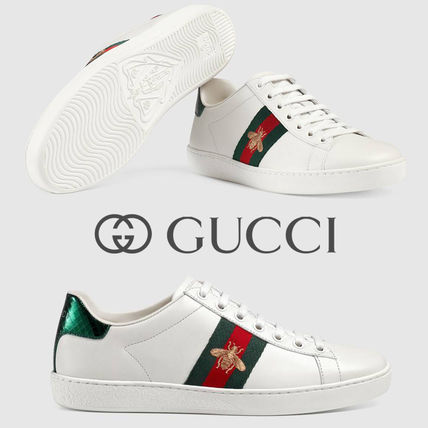 GUCCI Ace 2019 SS Casual Style Unisex Street Style Leather Party Style 