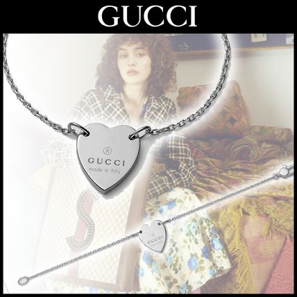 GUCCI 2018 19AW Heart Bracelet With Gucci Trademark 223513 J8400 8106 
