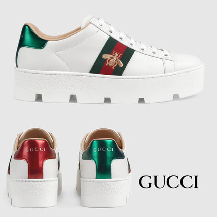 GUCCI 2019 20AW Platform Casual Style Unisex Street Style Leather 