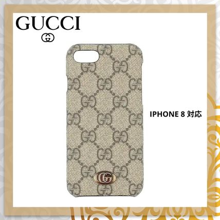 GUCCI 2020 SS Flower Patterns Monogram Unisex Blended Fabrics iPhone 8 