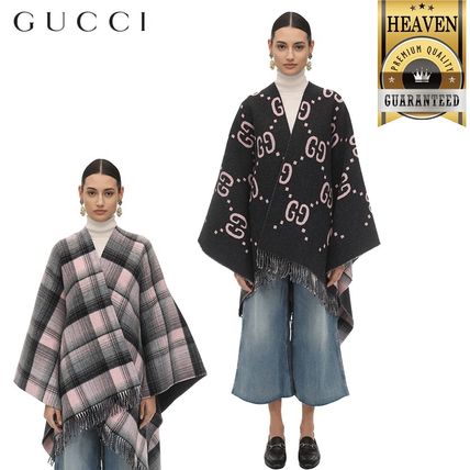 GUCCI 2020 SS Reversible Gg Wool Poncho 553118 3G200 1272 
