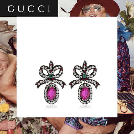 GUCCI Party Style With Jewels Elegant Style Earrings 