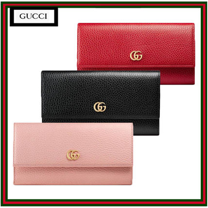 GUCCI GG Marmont Leather Long Wallets 456116 CAO0G 