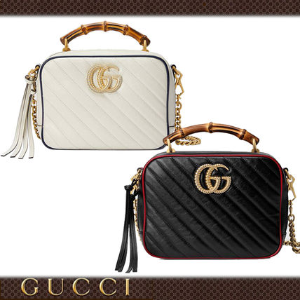 GUCCI GG Marmont 2020 SS Casual Style 2WAY Chain Plain Leather