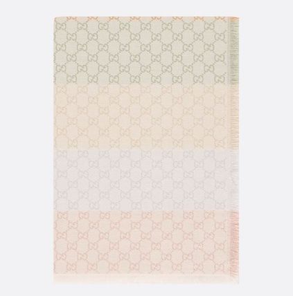 GUCCI 2020 21AW Monogram KnitFur Scarves 