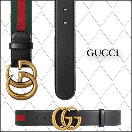 GUCCI Casual Style Plain Logo Belts 