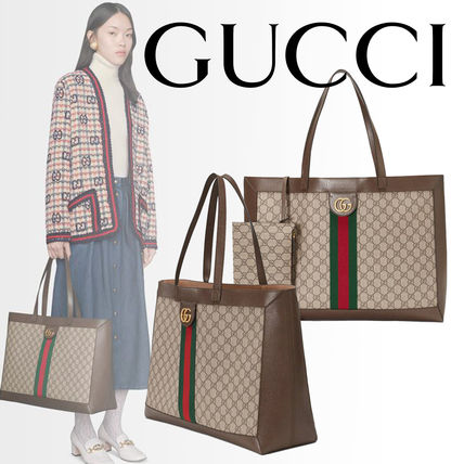 GUCCI Ophidia 2020 21AW Stripes Monogram Casual Style Unisex Blended Fabrics A4 