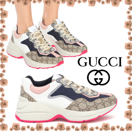 GUCCI 2020 21AW Platform Logo PlatformWedge Sneakers 