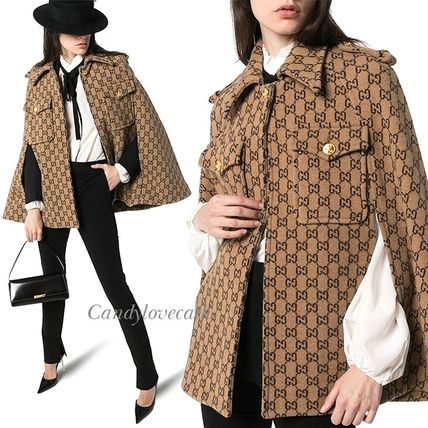 GUCCI Gg Wool Cape 610488 XKA5U 9751 