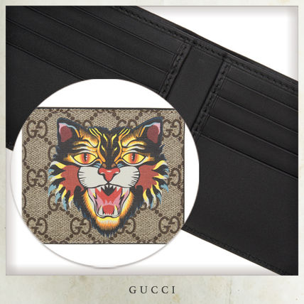 GUCCI 2017 18AW Monogram Leather Long Wallets 