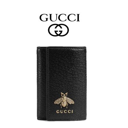 GUCCI 2020 SS Animalier Leather Key Case 523683 DJ20T 1000 