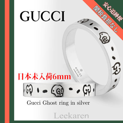 GUCCI Gucci Ghost Costume Jewelry Casual Style Unisex Street Style Silver 