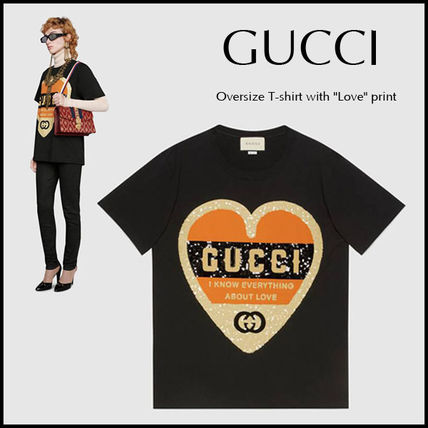 GUCCI 2020 SS Oversize T Shirt With "Love" Print 492347 XJB72 1082 