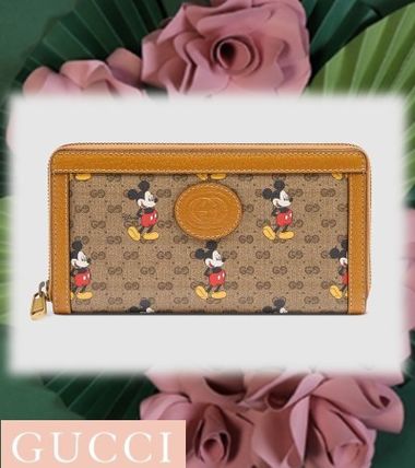GUCCI GG Supreme 2020 SS Disney X Gucci Zip Around Wallet 602532 HWUBM 8559 