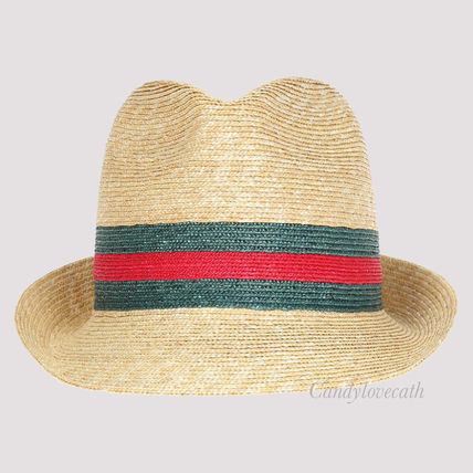 GUCCI Woven Straw Fedora 434760 K0M00 9666 