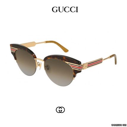 GUCCI Cat Eye Glitter Acetate Sunglasses GG0283S 002 