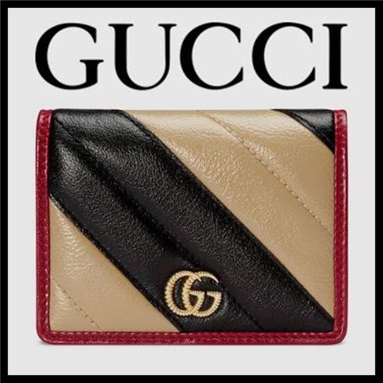 GUCCI GG Marmont 2019 20AW Stripes Monogram Unisex Blended Fabrics Leather 573811 0OLOX 9689 