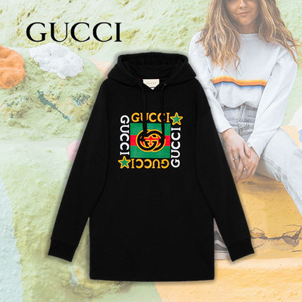 GUCCI 2020 SS Hooded Dress With Gucci Logo Star Print 610144 XJB8V 1082 