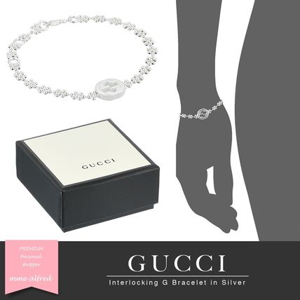 GUCCI 2017 18AW Interlocking G Bracelet In Silver 481687 J8400 8106 