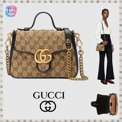 GUCCI GG Marmont 2020 21AW Gg Marmont Mini Top Handle Bag 583571HVKEG9772 