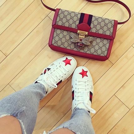 GUCCI Ace Star Casual Style Street Style Leather Logo Low Top Sneakers 