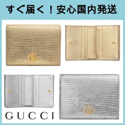 GUCCI 2020 SS Plain Folding Wallet Small Wallet Logo Folding Wallets 