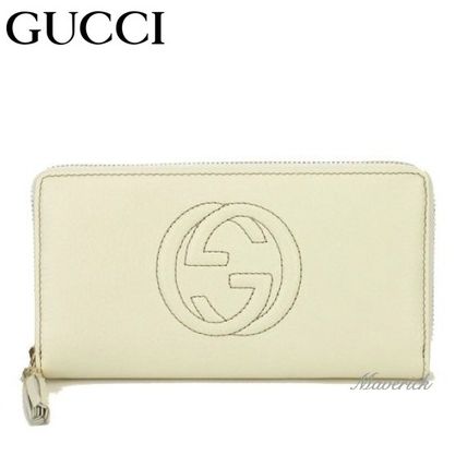GUCCI Soho Leather Long Wallet Logo Long Wallets 