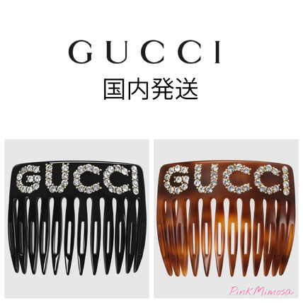 GUCCI 2019 20AW Crystal Gucci Hair Comb 503957 I12GO 8517 503957 I12GO 8520 