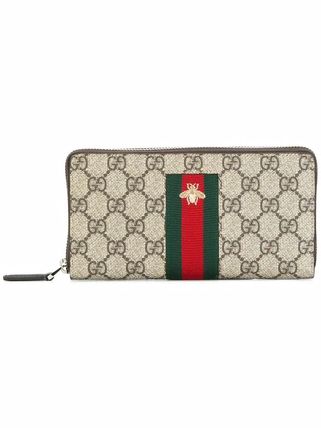 GUCCI Web Gg Supreme Zip Around Wallet 408831KLQCN 