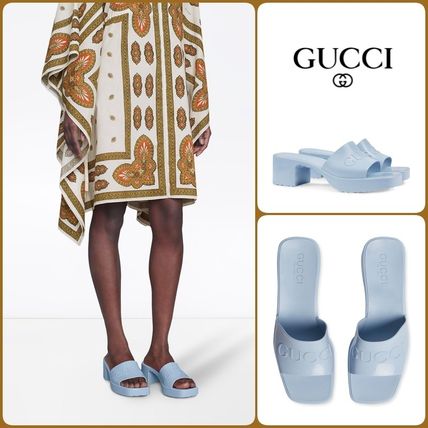 GUCCI 2020 SS Zebra Patterns Faux Fur Plain Sandals 