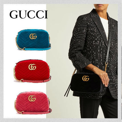 GUCCI GG Marmont 2018 19AW Casual Style Plain Crossbody Logo Shoulder Bags 