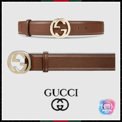 GUCCI 2020 SS Leather Belt With Interlocking G Buckle 370543AP00G2548 