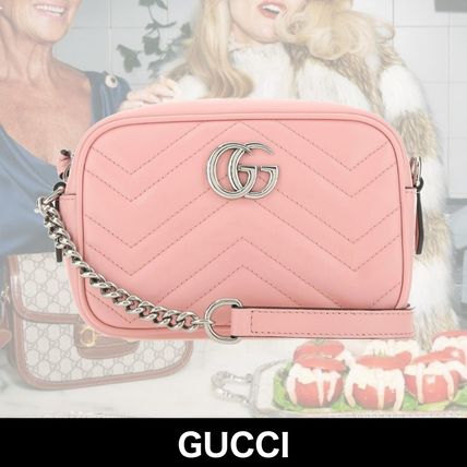 GUCCI GG Marmont 2020 SS Monogram Casual Style 2WAY Chain Plain Leather