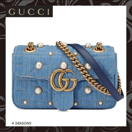GUCCI GG Marmont Dots 2WAY Crossbody Shoulder Bags 