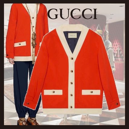 GUCCI 2020 SS Casual Style Bi color Plain Elegant Style Logo Jackets 