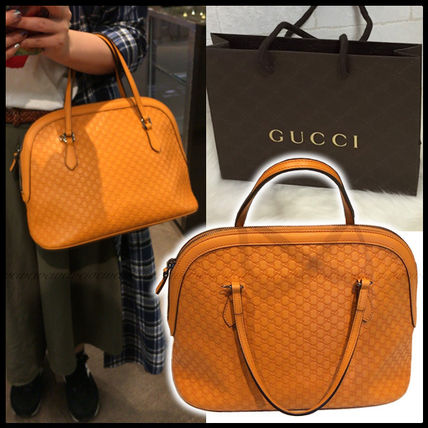 GUCCI Street Style Leather Party Style Handbags 