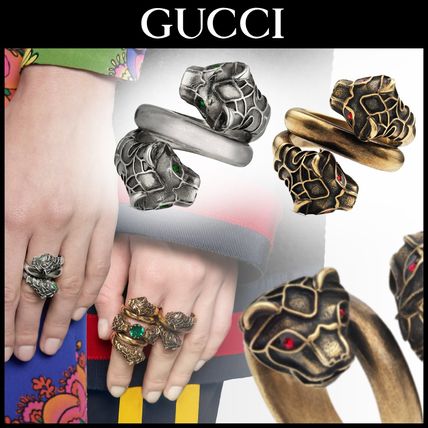 GUCCI 2018 19AW Unisex Animal Silver Elegant Style Rings